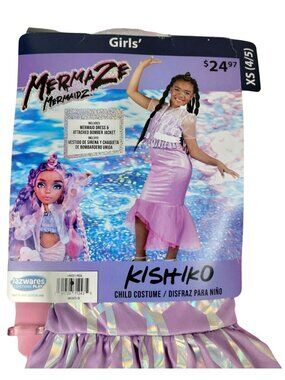 Mermaze Mermaidz Kishiko Costume Girls XS 4/5 Pink Mermaid Dress Jacket New